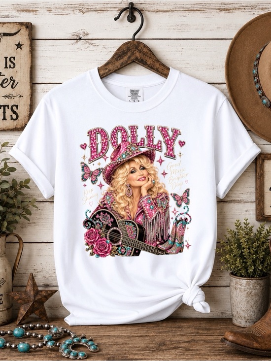 Gildan Tops - Dolly Floral Graphic Short-Sleeve Tee. S M L XL